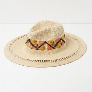 ZARA NWT Natural Straw Fedora Hat One Size